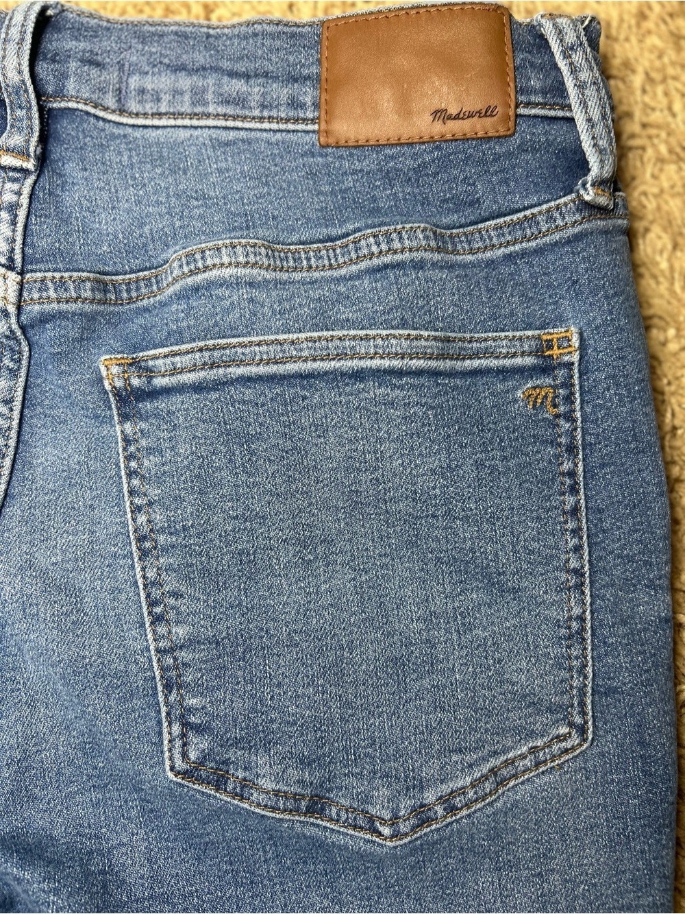 Madewell Midrise Skinny Crop Button Fly Size 32 Jeans Medium Wash Stretch - Picture 4 of 7